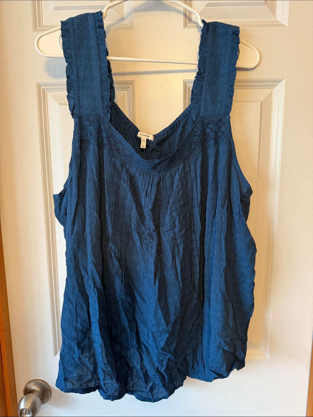 Maurices 3x NWT Teal Blue Textured Square Neck Tank